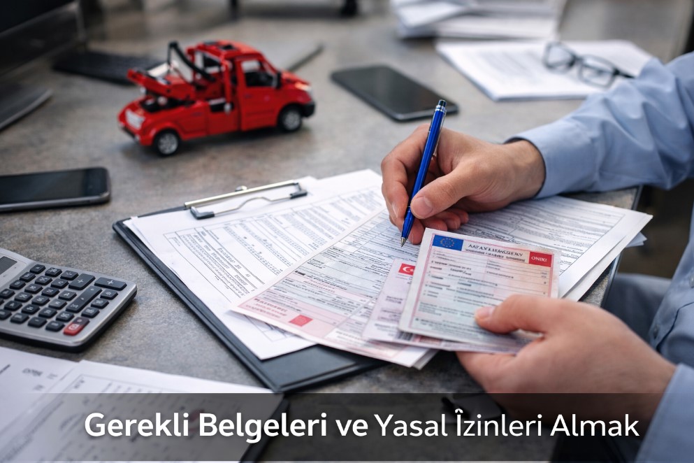 Oto çekici olmak içim gerekli evraklar ve izinler